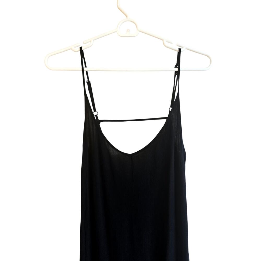 Y2K wet Seal gauze slip dress size medium black - Picture 3 of 5